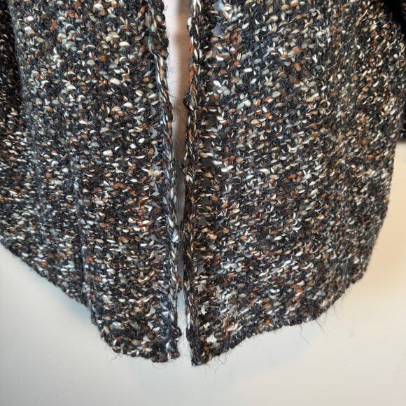Maurices Womens Sz S Open Cardigan Oversized 3/4 Sleeve Hanky Hem Crochet Boho - Picture 3 of 10